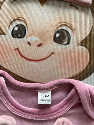 Pijama bebé niña rosa con gorrito