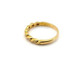 sortija oro 18k con piedra con diamante