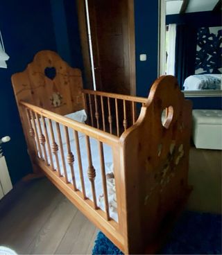 Cuna balancín Gnomos madera maciza