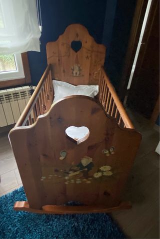 Cuna balancín Gnomos madera maciza