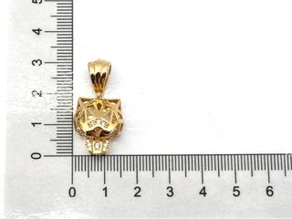 colgante oro 18k con piedra con circonita