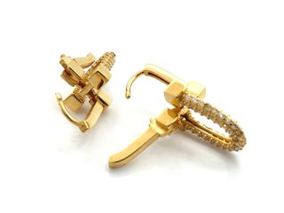 pendientes oro 18k con piedra con circonita