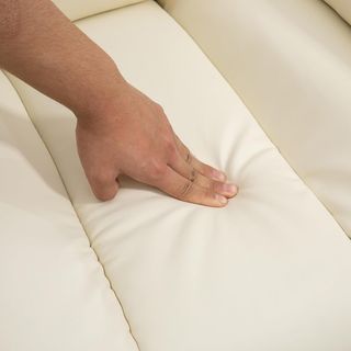 Sillón Reclinable Elevador Eléctrico, Sillón Relax Con Acolchado Grueso Y Mando A Distancia, 96X93X105 Cm, Crema