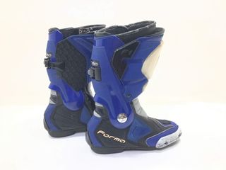 botas motorista forma azul