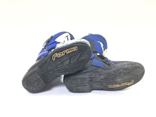 botas motorista forma azul