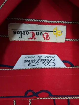 Camicia Uomo desiree pura  Seta Rosso Taglia L