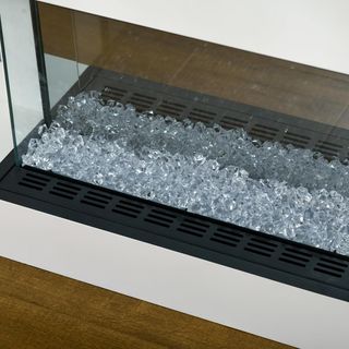 Chimenea Eléctrica de 11 Colores con Apagado Automático y Temporizador de 12H, Chimenea de Pared en MDF, Acero y Vidrio Templado, 98X27X54.5 Cm, Blanco