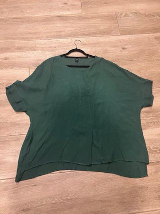 Blusa Shein Curve Talla Grande Verde Oscuro