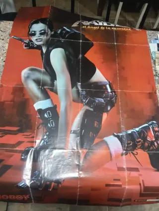 Póster gigantes de los Simpson y tomb rider (Lara)