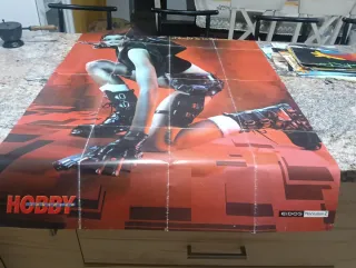 Póster gigantes de los Simpson y tomb rider (Lara)