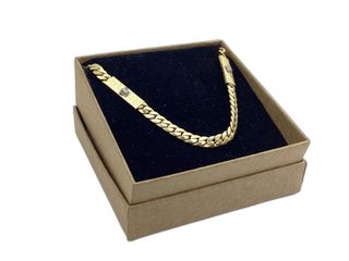cadena oro 18k con circonita 28cm