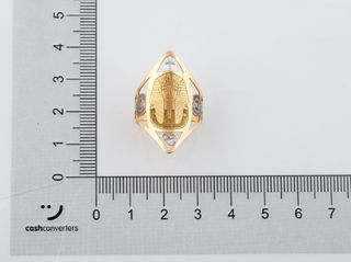 anillo oro 18k con circonita t. 15 (17,52 mm)