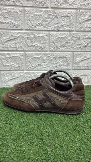 Scarpe Hogan Marrone Pelle/Tessuto