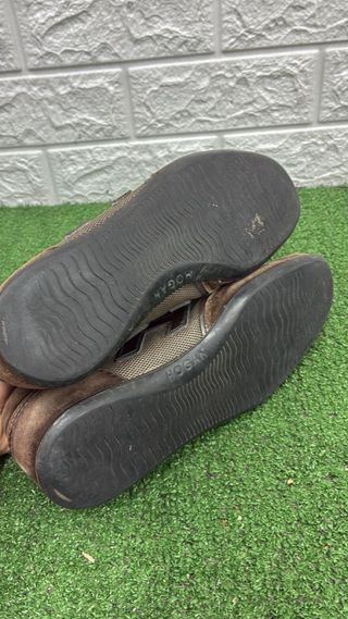 Scarpe Hogan Marrone Pelle/Tessuto