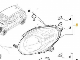 52089194 FARO IZQUIERDO FIAT 500 L LIVING (351)