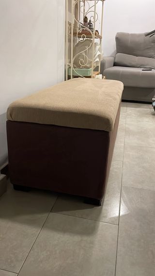 Banco arcón 2 colores tela