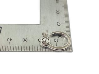 pendientes plata 925mm con piedra con circonita