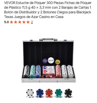 Estuche Póquer 300 Fichas + Accesorios