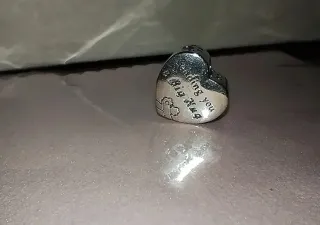 Charm Corazón Perro y Niño Plata