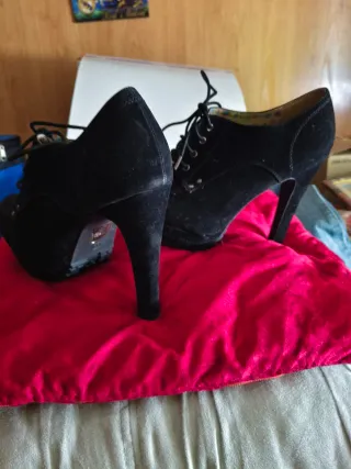 Zapatos Ante Negro Talla 39