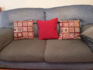 Sofá 3 plazas y sofá 2 plazas gris