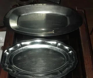 2 Bandejas acero inoxidable