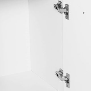 Armario De Oficina 3 Armarios 2 Cajones Madera 106X35X76Cm Blanco