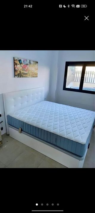 Canapé y Colchón Gris/Blanco