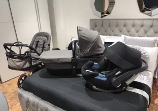 Cybex Priam platinum+Silla+Capazo+grupo0+saco+bols