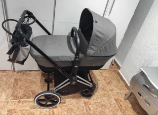 Cybex Priam platinum+Silla+Capazo+grupo0+saco+bols