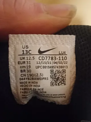 Scarpe Nike Mid Top Bambino Taglia 31