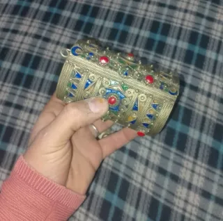 Caja joyero antigua decorada