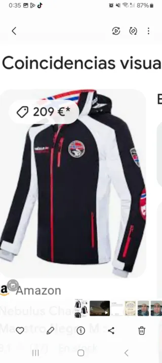 Chaqueta Nebulus Negra y Blanca Talla M