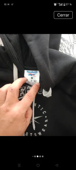 Sudadera con capucha Reebok Negra