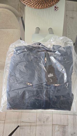 Chaqueta Biker Cuero Azul Ionic Hombre Nueva