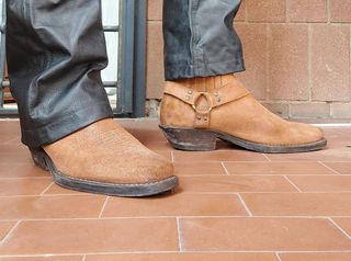 Stivali cowboy uomo scamosciati marrone tg 42