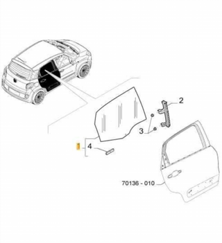 51883743 LUNA TRASERA IZQUIERDA FIAT 500 L LIVING