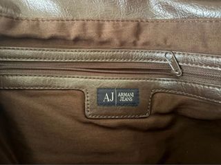 Borsa Armani Jeans Pelle, colore Marrone