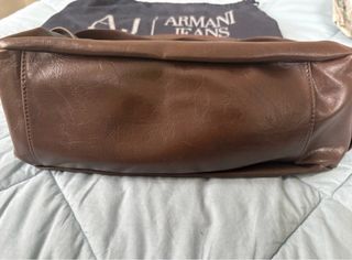 Borsa Armani Jeans Pelle, colore Marrone