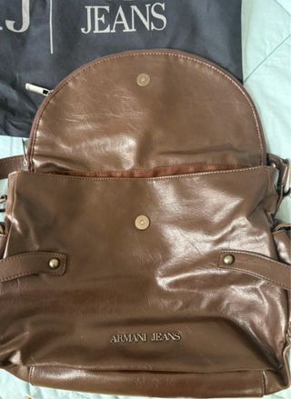 Borsa Armani Jeans Pelle, colore Marrone