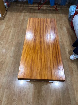Mesa centro madera rústica natural cedro macizo