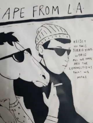 T-shirt Bojack horsemen Sonic youth ESCAPE FROM LA