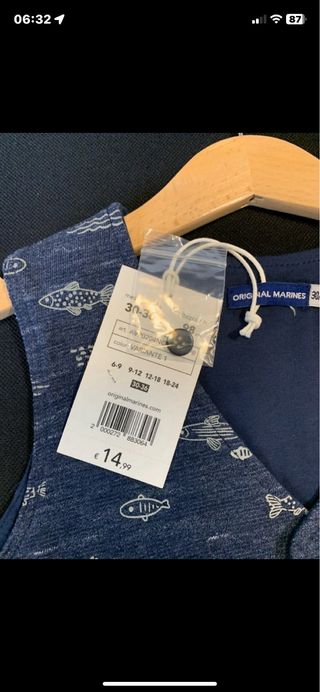 Gilet bimbo nuovo 3 anni fantasia pesci