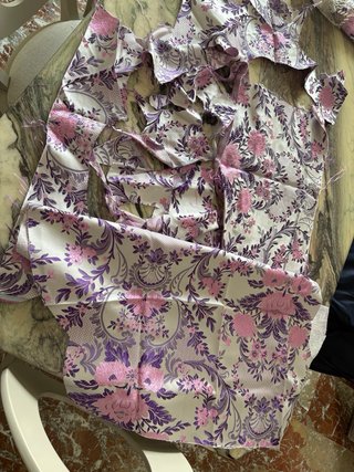 Traje de Fallera rosa y morado