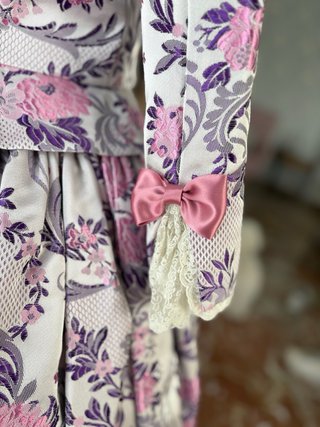 Traje de Fallera rosa y morado