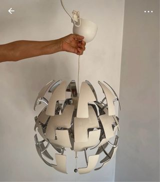 Lampadario Ikea metallo e plastica