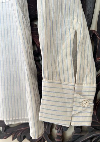 Camisa de rayas blanca y azul Talla S