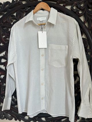 Camisa de rayas blanca y azul Talla S