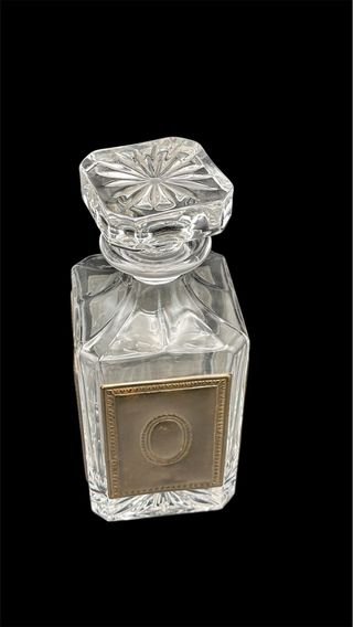 Caraffa Cristallo Vintage con Cartiglio argentato