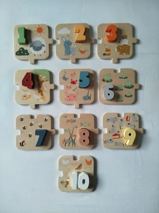 Juego madera números Verbaudet